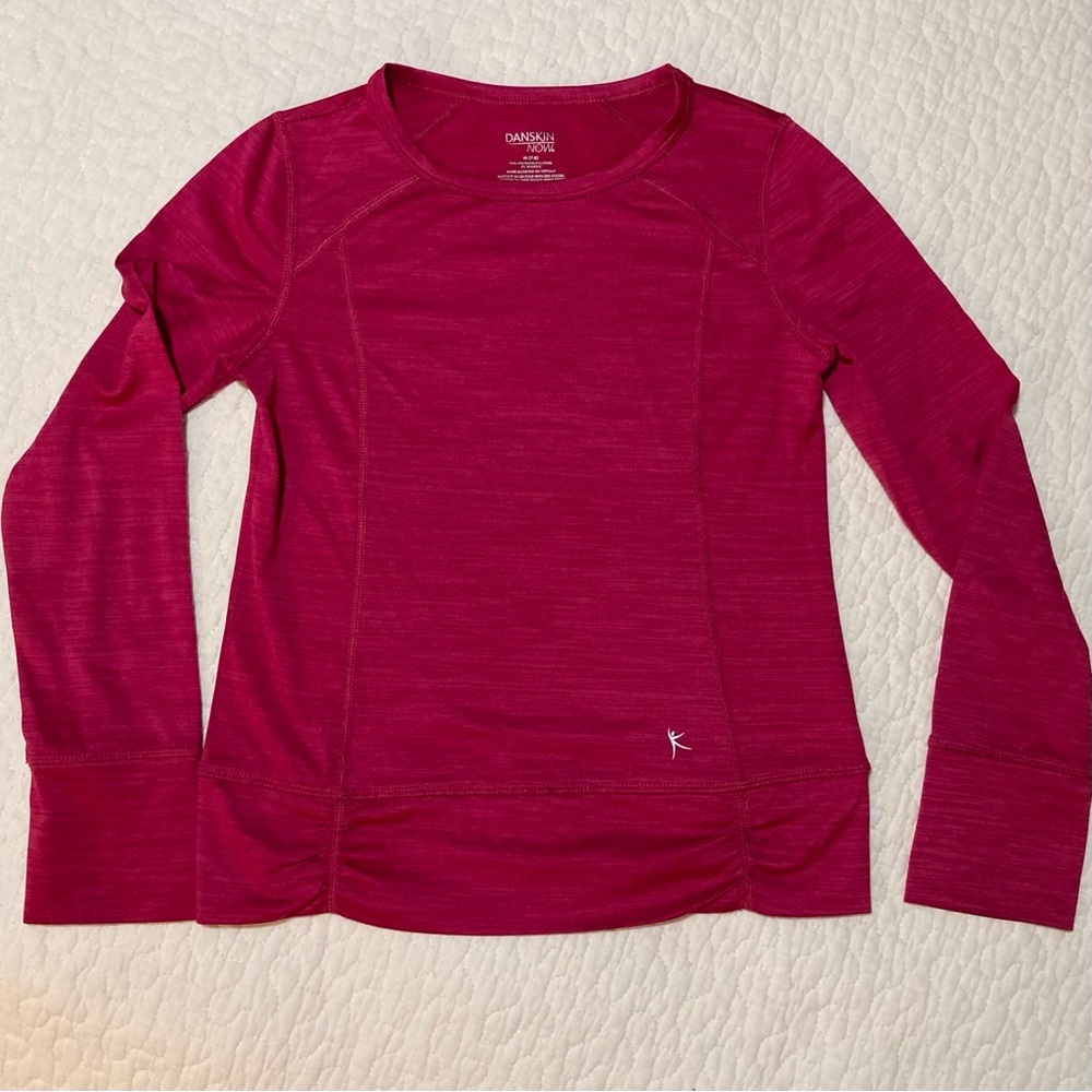 Danskin Kids Fitted Pink Long Sleeve‎ Tee | Size M (7-8)
